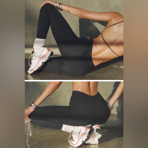 NWOT Joah Brown The Body Leggings High Waisted Smooth Contour Sueded Onyx Black - Picture 3 of 8